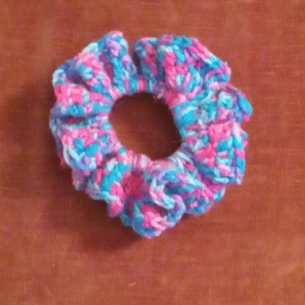Hand crocheted scrunchie